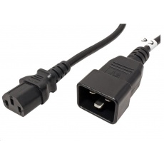 PREMIUMCORD Kabel síťový propojovací 230V 10A 2m, konektory IEC 320 C13 - IEC 320 C20