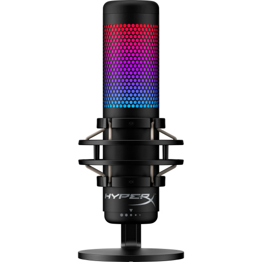 HyperX QuadCast S - USB Microphone (Black-Grey) - RGB Lighting (HMIQ1S-XX-RG/G) - Mikrofon