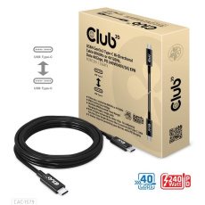 Club3D Kabel USB4 Gen3x2 Typ C 8K60Hz UHD Power Delivery 240W, (M/M), 300cm