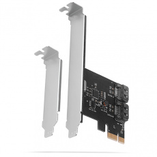 AXAGON PCES-SA2N, PCIe řadič - 2x interní SATA 6G port, ASM1061, SP & LP