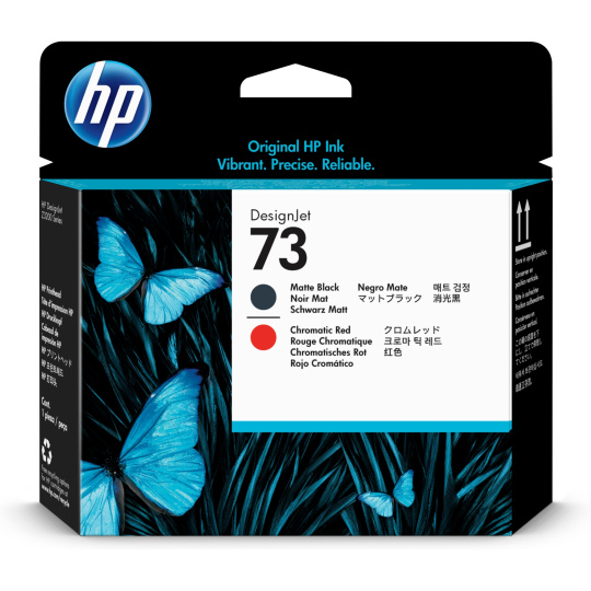 HP 73 Black matte + Red chromatic DJ Printhead, CD949A