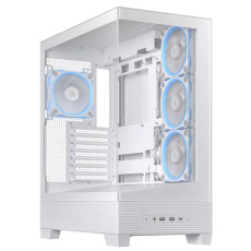 ASUS case A31 PLUS TG ARGB, Mid Tower, Průhledná bočnice, 4x120mm ARGB Fan, ARGB Hub, bílá