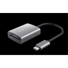 TRUST čtečka paměťových karet DALYX Fast, externí, USB-C, 8cm