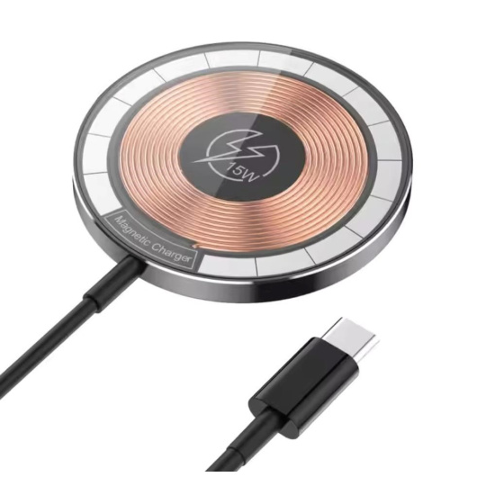 1stCOOL bezdrátová přenosná QI nabíječka 15W, MagSafe, USB-C, černá 1stCOOL bezdrátová přenosná QI nabíječka 15W, MagSafe, USB-C, černá