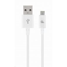 GEMBIRD Kabel USB 2.0 AM na MicroUSB kabel (AM/BM), 1m, bílý