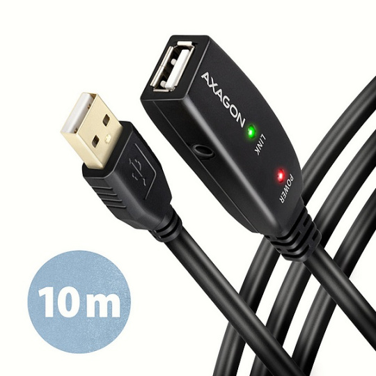 AXAGON ADR-210 USB2.0 Aktywny kabel przedłużający / repeater kabel, 10m