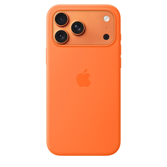Apple iPhone 17 Pro Max Silicone Case with MagSafe – Orange Apple iPhone 17 Pro Max Silicone Case with MagSafe – Orange