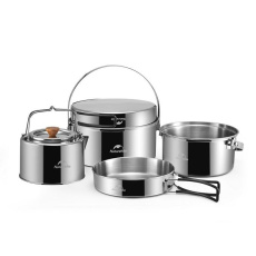 Naturehike set nádobí z nerezové oceli s konvicí 1352g Naturehike set nádobí z nerezové oceli s konvicí 1352g
