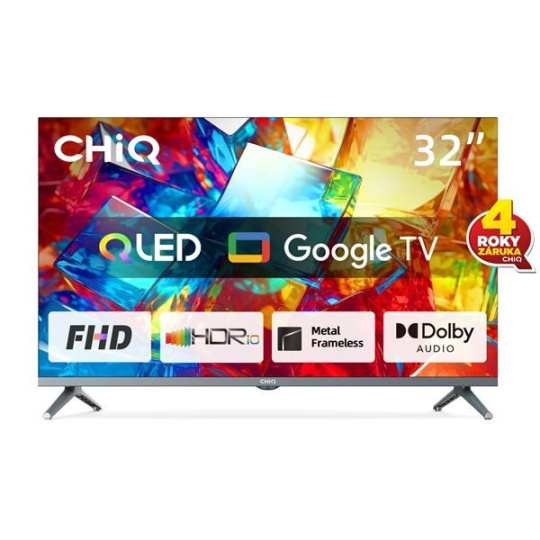 BAZAR - CHiQ FHD QLED TV 32" L32QM8T Google TV záruka 2+2 roky - Rozbaleno (Komplet) BAZAR - CHiQ FHD QLED TV 32" L32QM8T Google TV záruka 2+2 roky - Rozbaleno (Komplet)