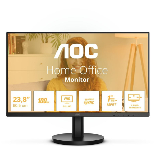 AOC MT VA LCD WLED 23,8" 24B3HMA2 - VA panel, 100Hz, 1920x1080, D-Sub, HDMI, repro