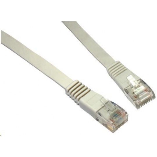 Solarix Patch kabel plochý CAT5E UTP LSOH 3m šedý non-snag-proof C5E-111GY-3MB