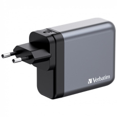 BAZAR VERBATIM GaN Nabíječka do sítě GNC-140, 140W, 3x USB-C, 1x USB BAZAR VERBATIM GaN Nabíječka do sítě GNC-140, 140W, 3x USB-C, 1x USB