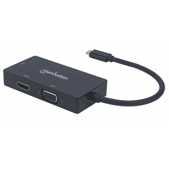 MANHATTAN Adaptér - Converter A/V USB-C 3v1 (HDMI, VGA, DVI)