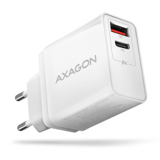 BAZAR - AXAGON ACU-PQ22W, PD & QC nabíječka do sítě 22W, 2x port (USB-A + USB-C), PD3.0/QC3.0/AFC/FCP/Apple, bílá
