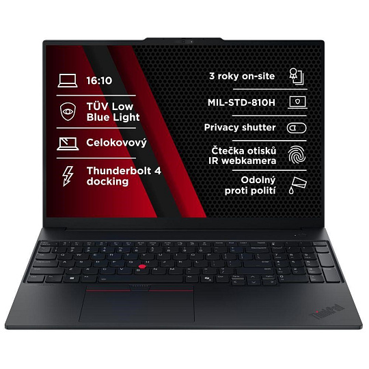 LENOVO NTB ThinkPad E16 G3 - Ultra5 228V,16" WQXGA 120Hz,32GB,1TBSSD,IRcam,W11P LENOVO NTB ThinkPad E16 G3 - Ultra5 228V,16" WQXGA 120Hz,32GB,1TBSSD,IRcam,W11P