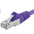 PREMIUMCORD Patch kabel CAT6a S-FTP, RJ45-RJ45, AWG 26/7 5m fialová