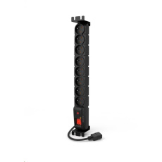 19" rozvodný panel ACAR 8x230V s IEC konektorem pro UPS, vypínač, indikátor napětí, přepěťová ochrana, kabel 5m 19" rozvodný panel ACAR 8x230V s IEC konektorem pro UPS, vypínač, indikátor napětí, přepěťová ochrana, kabel 5m