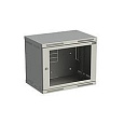 Solarix rozvaděč nástěnný SENSA 9U 400mm, dveře sklo, RAL 7035, SENSA-9U-64-11-G
