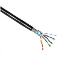 POŠKOZENÝ OBAL - FTP kabel LYNX Cat5E, drát, dvojitý venkovní PE+PVC, černý, 305m cívka - BAZAR