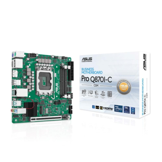 ASUS MB Sc LGA1851 PRO Q870I-C-CSM, Intel Q870, 4xDDR5, 2xDP, 1xHDMI, Mini-ITX ASUS MB Sc LGA1851 PRO Q870I-C-CSM, Intel Q870, 4xDDR5, 2xDP, 1xHDMI, Mini-ITX