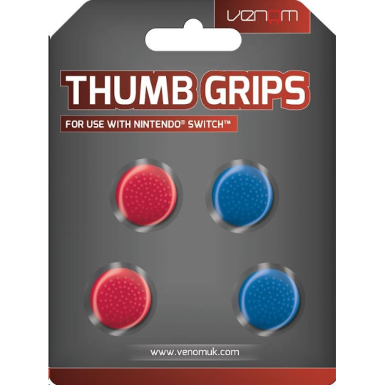 VENOM VS4918 Nintendo Switch Thumb Grips (4x) - Red and Blue