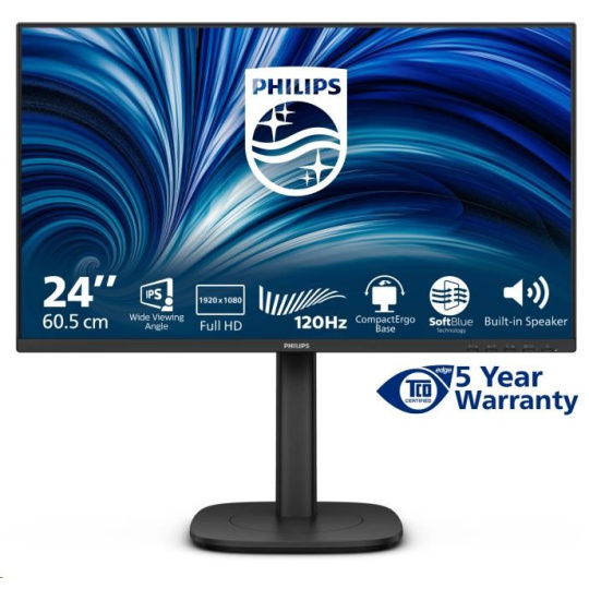Philips MT 23,8" 24B2N3200J - 1920x1080,IPS,120Hz,D-Sub,HDMI,DP,USBhub,Repro,Pivot Philips MT 23,8" 24B2N3200J - 1920x1080,IPS,120Hz,D-Sub,HDMI,DP,USBhub,Repro,Pivot