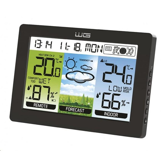 BAZAR - WG - Meteostanice WG4 Catbrella s venkovním čidlem, černá - Poškozený obal (Komplet)