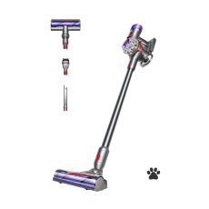BAZAR - Dyson V8 Advanced silver/nickel tyčový vysavač - Poškozený obal (Komplet)