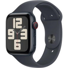 Apple Watch SE (2024) GPS + Cellular 44mm Midnight Aluminium Case with Midnight Sport Band - M/L