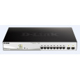 D-Link DGS-1210-10MP 10-port Gigabit Smart+ PoE Switch, 8x GbE PoE+, 2x SFP, PoE 130W, fanless