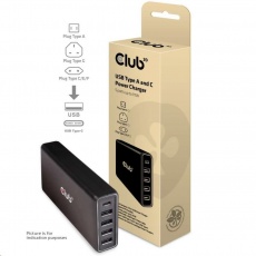 Club3D Nabíječka USB Typ A a C, 5 portů, 111 W