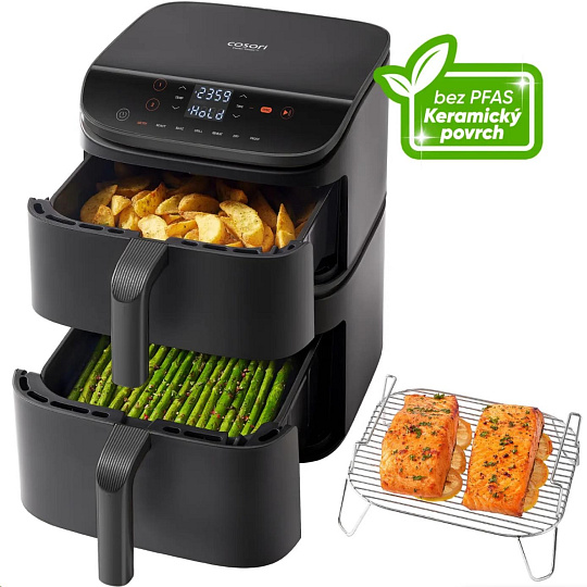 Cosori Turbo Tower horkovzdušná fritéza 10,8 L, keramika, černá