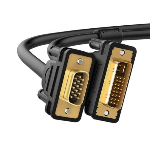 WG Video kabel propojovací VGA (male;D-Sub DE-15) to DVI-I Dual link (male) / 1,5m / black