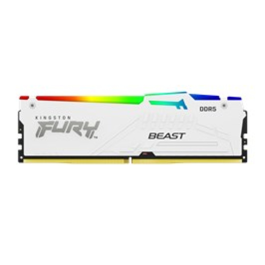 KINGSTON DIMM DDR5 16GB 6000MT/s CL36 FURY Beast Bílá RGB EXPO