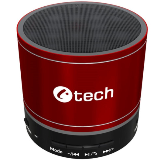BAZAR - C-TECH repro SPK-08R, bluetooth, červená, poškozený obal BAZAR - C-TECH repro SPK-08R, bluetooth, červená, poškozený obal