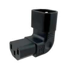 Adaptér vertikálně úhlový IEC C13 na IEC C14 napětí 230V, 10A