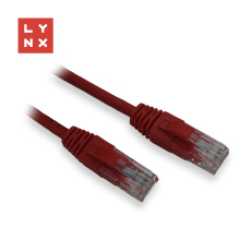 LYNX UTP patch kabel Cat5e, PVC, CCA, 5m, červený LYNX UTP patch kabel Cat5e, PVC, CCA, 5m, červený