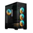 BAZAR GIGABYTE case GB-C500P ST, Mid tower, 1xUSB-C 3.2, 2xUSB 3.0, 4x 120mm ARGB Fan, černá (POŠKOZENÝ OBAL)