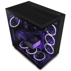 BAZAR - NZXT skříň H9 Flow dvoukomorová ATX / 4x120mm fan / až 10xfan / perforovaný top / proskl. bočnice, ROZBALENO