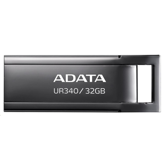 ADATA Flash Disk 32GB UR340, USB 3.2 Dash Drive, kov lesklá černá