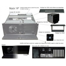IPC skříň 4U-600, 19" Rack Black,bez zdroje IPC skříň 4U-600, 19" Rack Black,bez zdroje