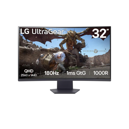 LG MT VA LCD LED 31,5" 32GS60QC - VA panel, 1ms, 180Hz, 2560x1440, HDMI, DP, zakriven, AMD freesync, HDR10, sRGB 99%