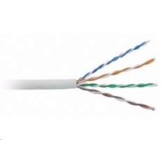 BAZAR- UTP kabel LYNX, Cat5E, drát, PVC, Dca, šedý, 305m - POŠKOZENÝ OBAL