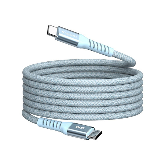 VERBATIM Kabel USB-C Sync & Charge, 60W, Magnetický, 120cm, modrá VERBATIM Kabel USB-C Sync & Charge, 60W, Magnetický, 120cm, modrá