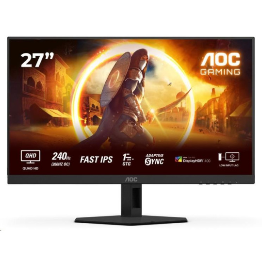 AOC MT 27" Q27G4ZR - 2560x1440,Fast IPS,240Hz (OC 260Hz),2xHDMI,1xDP,Repro,Pivot