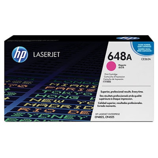 HP 648A Magenta LJ Toner Cart, CE263A (11,000 pages)