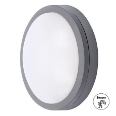Solight LED venkovní osvětlení se senzorem Siena, šedé, 20W, 1500lm, 4000K, IP54, 23cm Solight LED venkovní osvětlení se senzorem Siena, šedé, 20W, 1500lm, 4000K, IP54, 23cm