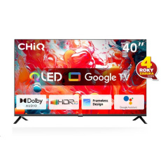 CHiQ L40QH7G TV 40", QLED, Full HD, Google TV, Frameless, Dolby Audio, dbx-tv, HDR 10 CHiQ L40QH7G TV 40", QLED, Full HD, Google TV, Frameless, Dolby Audio, dbx-tv, HDR 10
