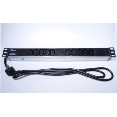 PremiumCord Panel napájecí do 19" racku 1U, 10xIEC (C13), 2m kabel PremiumCord Panel napájecí do 19" racku 1U, 10xIEC (C13), 2m kabel